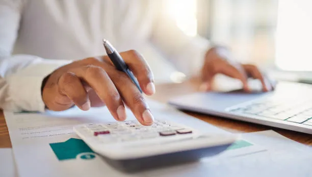 an accountant calculating numbers